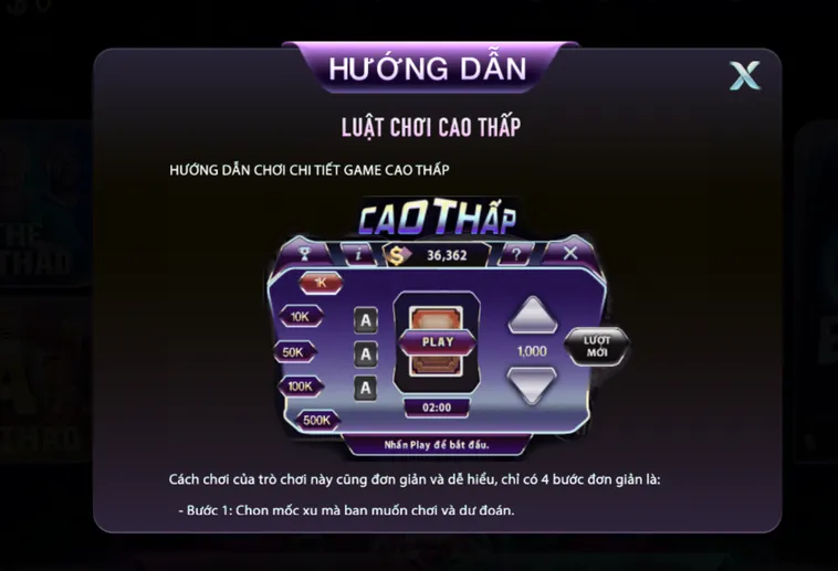 Minigame Cao Thấp Tại 789Club Sân Chơi Đỉnh Cao Thắng Lớn Mỗi Giây Mỗi Ngày