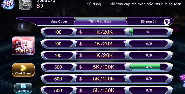 Poker Tại 789Club Trải Nghiệm Sòng Bài Quốc Tế Đẳng Cấp Với Giải Thưởng Hấp Dẫn