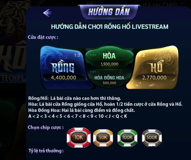 Chinh Phục Sảnh Rồng Hổ Casino Tại 789Club Với Tỷ Lệ Thưởng Cực Cao Mỗi Ngày