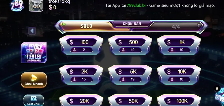 Chinh Phục Đỉnh Cao Tiến Lên Miền Nam Tại 789Club Với Phần Thưởng Cực Lớn
